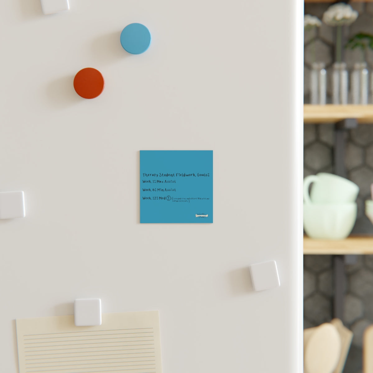 Therapy Student Fieldwork Goals Square Magnet