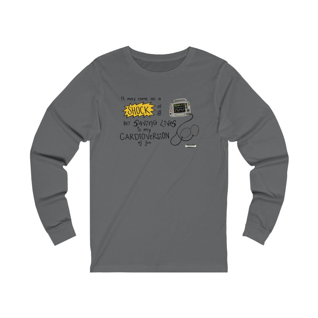 Cardioversion of Fun Unisex Jersey Long Sleeve Tee
