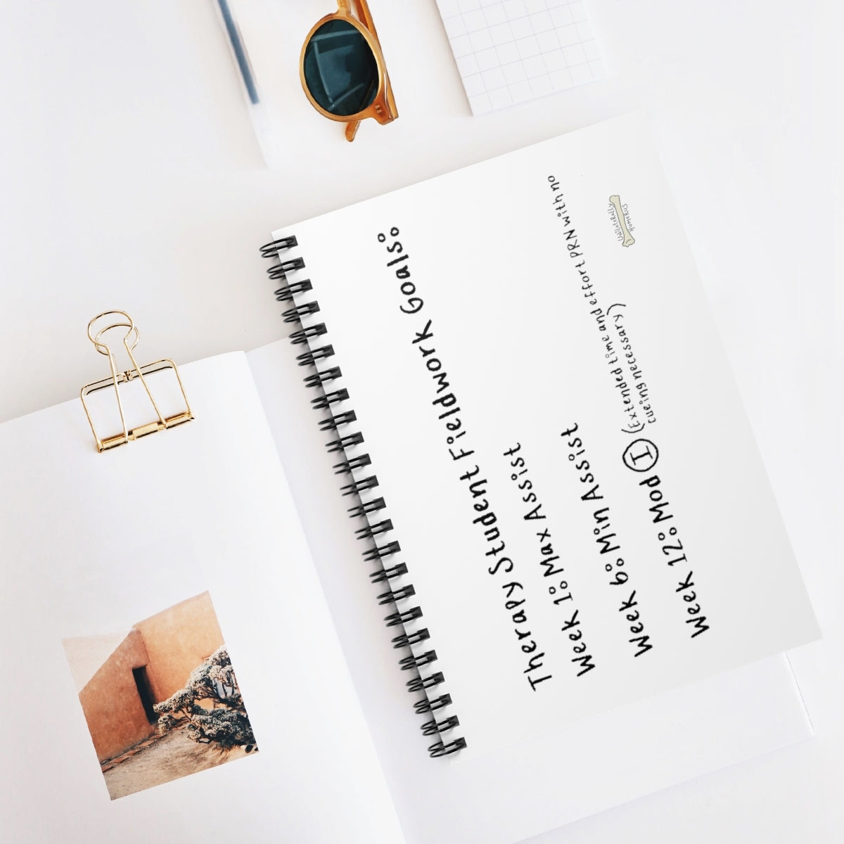 Therapy Student Fieldwork Goals Spiral Notebook
