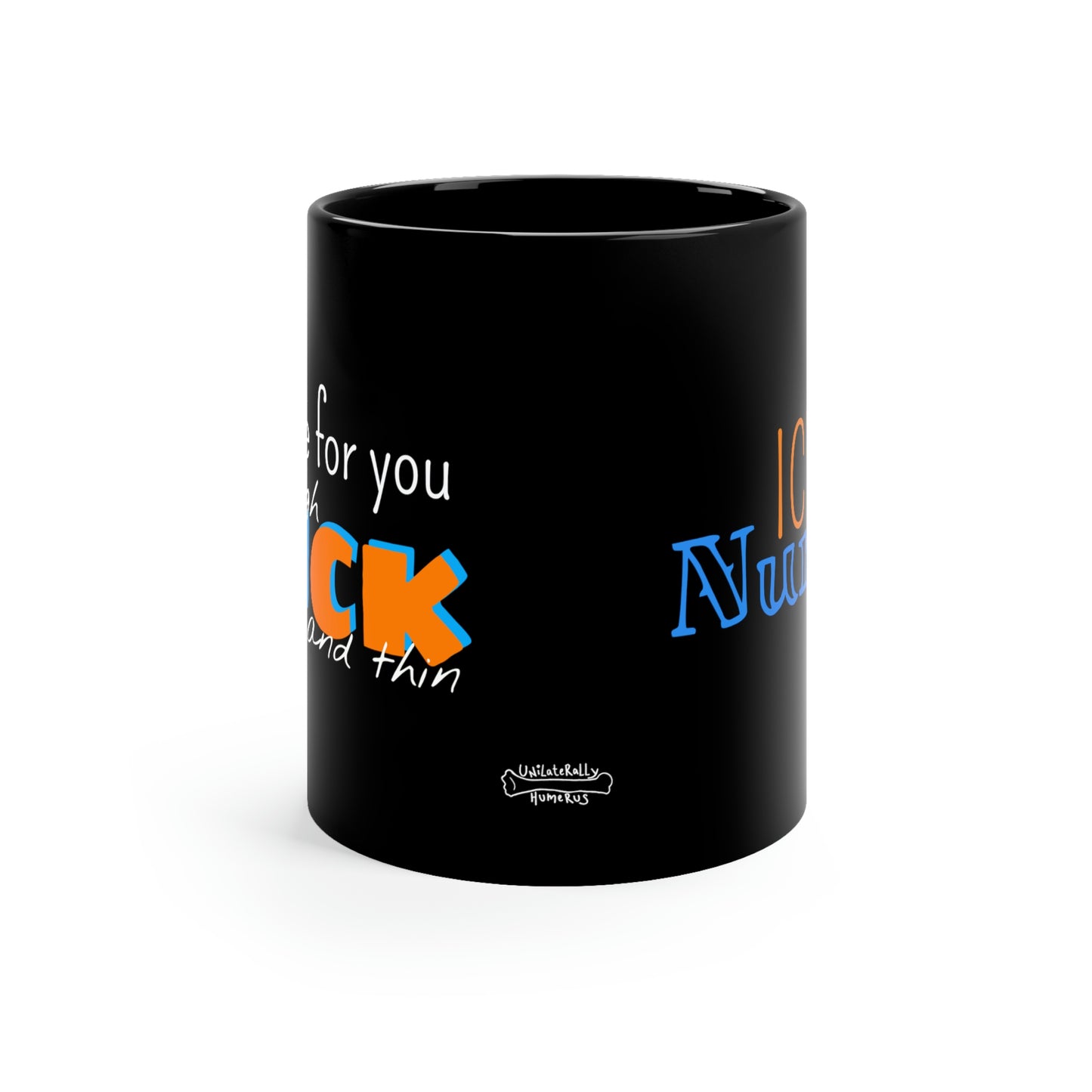 Fick and Thin 11oz Black Mug