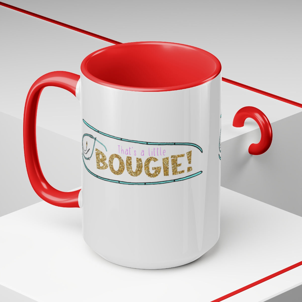 That's a Little Bougie! Two-Tone Coffee Mug, 15oz