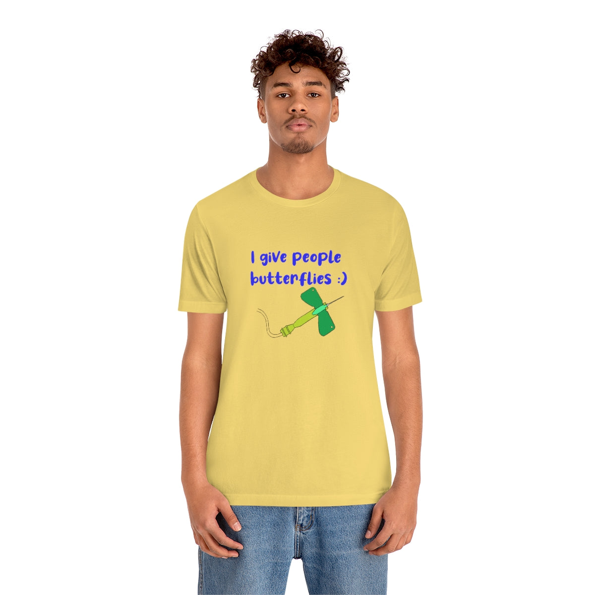I Give People Butterflies Unisex Jersey Short Sleeve Tee
