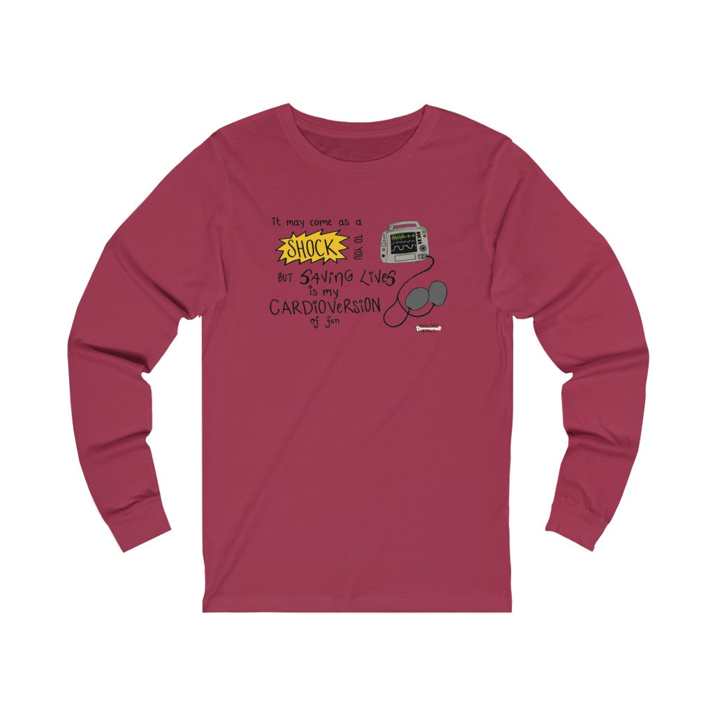 Cardioversion of Fun Unisex Jersey Long Sleeve Tee
