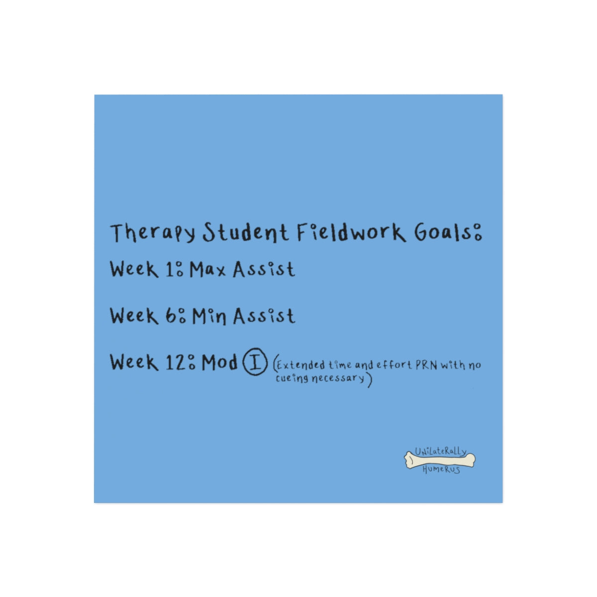 Therapy Student Fieldwork Goals Square Magnet