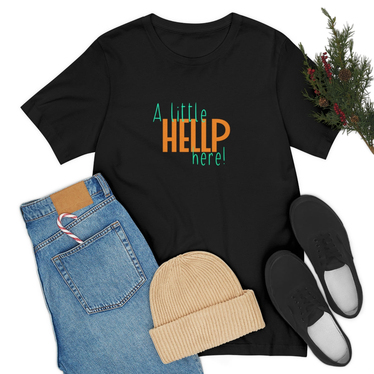 A Little HELLP Here! Unisex Jersey Short Sleeve Tee