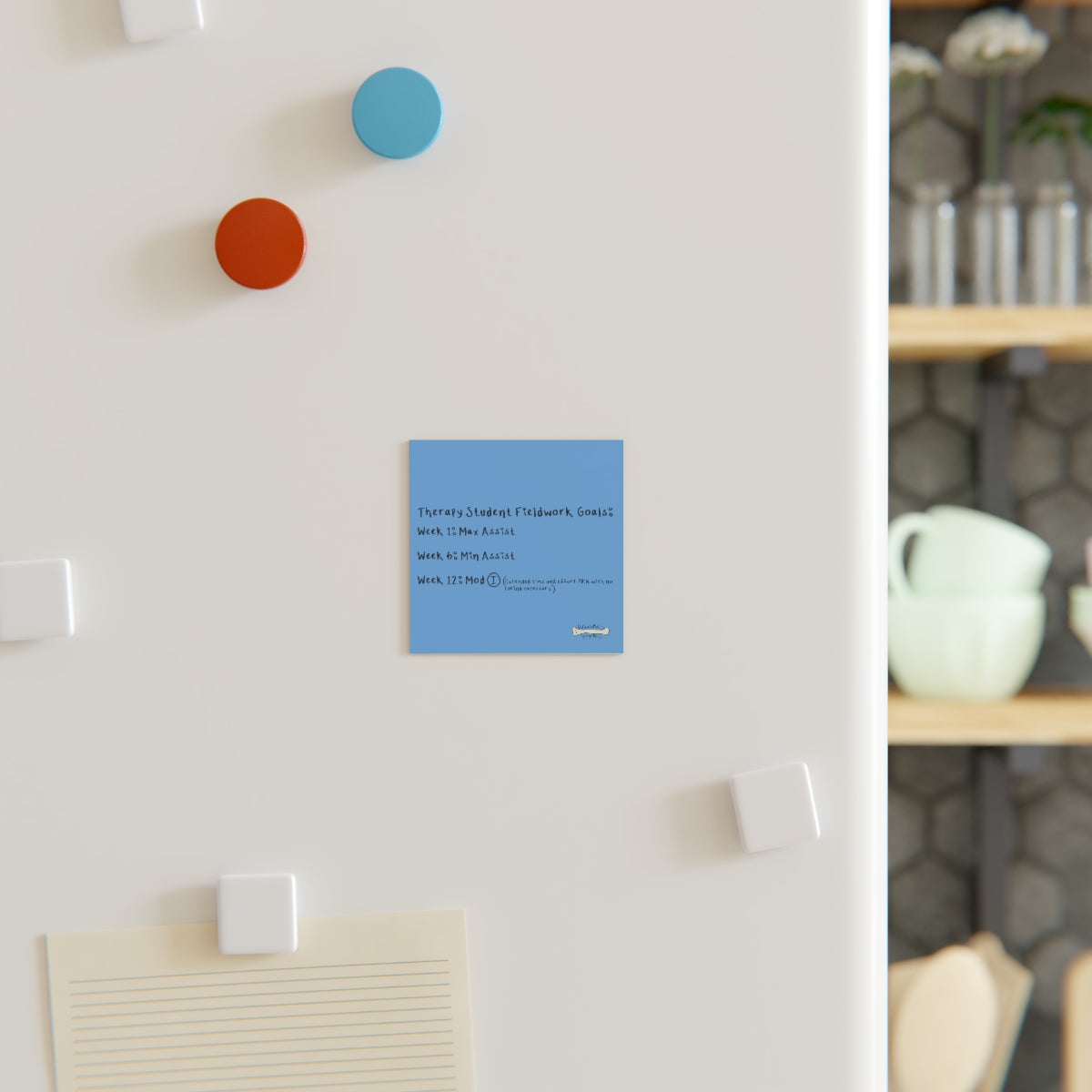 Therapy Student Fieldwork Goals Square Magnet