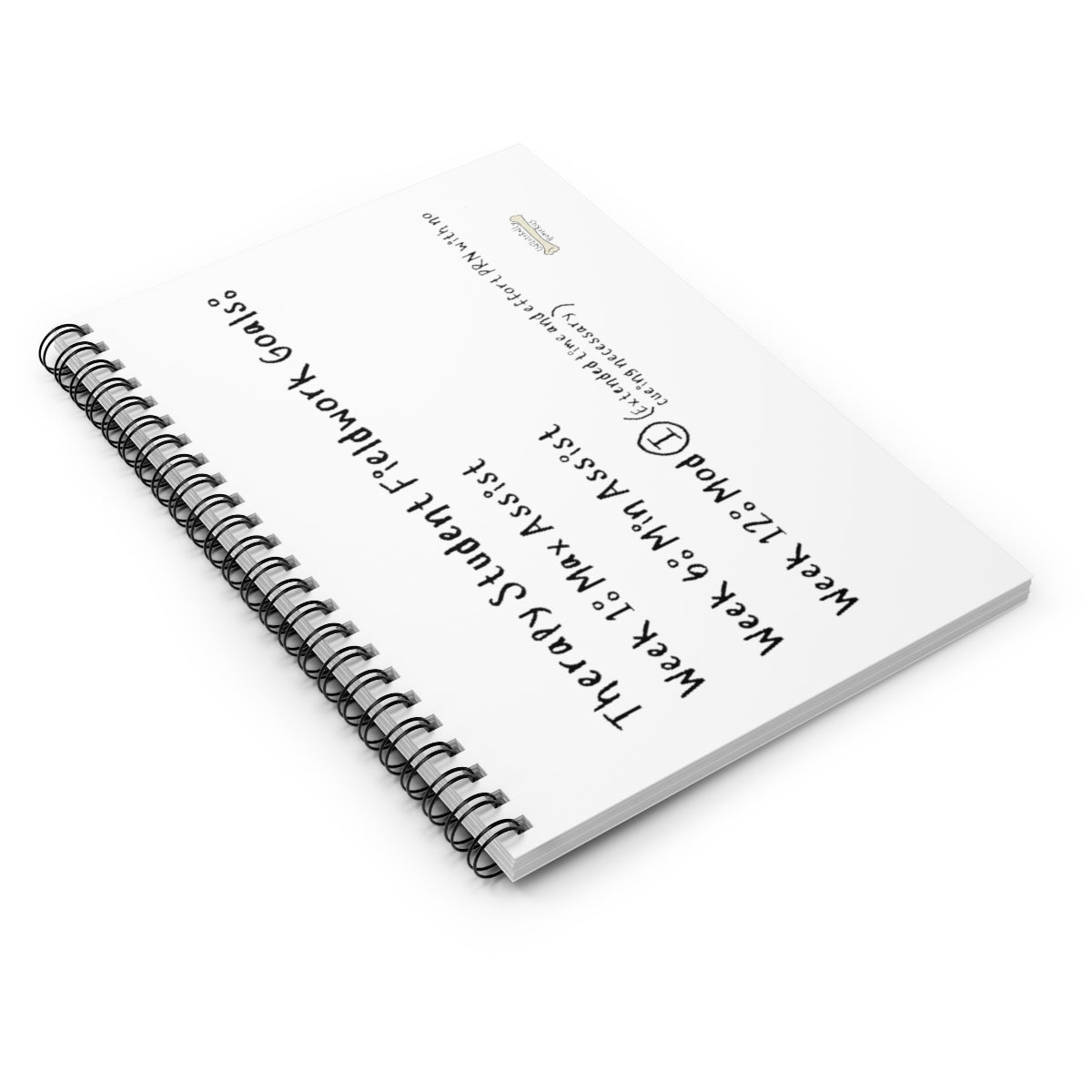 Therapy Student Fieldwork Goals Spiral Notebook