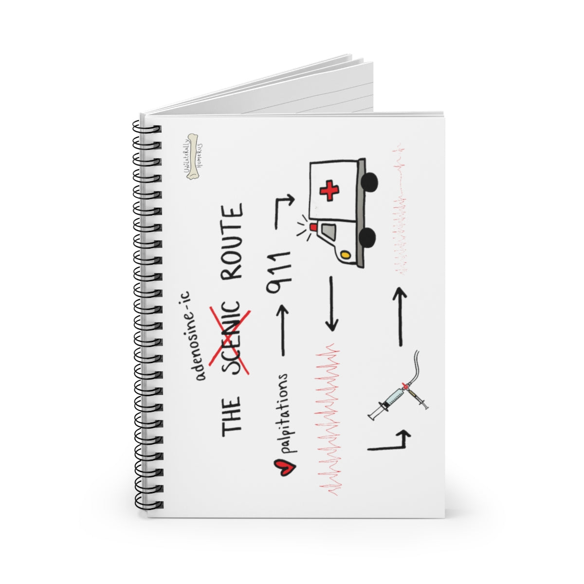 The Adenosine-ic Route Spiral Notebook - Ruled Line