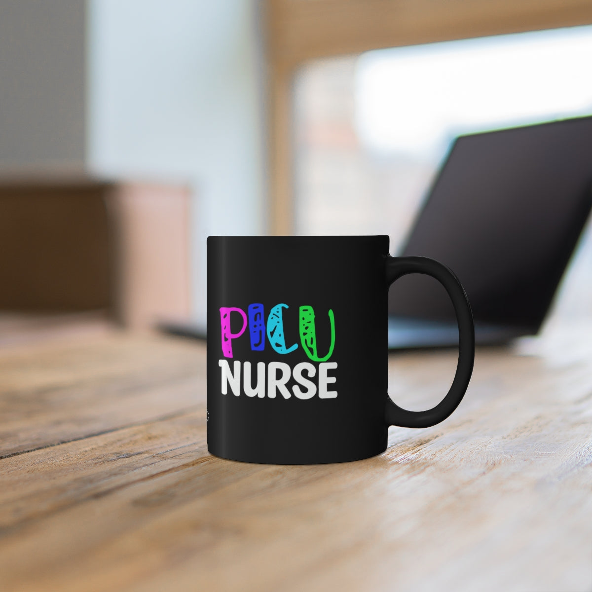PICU Nurse 11oz Black Mug