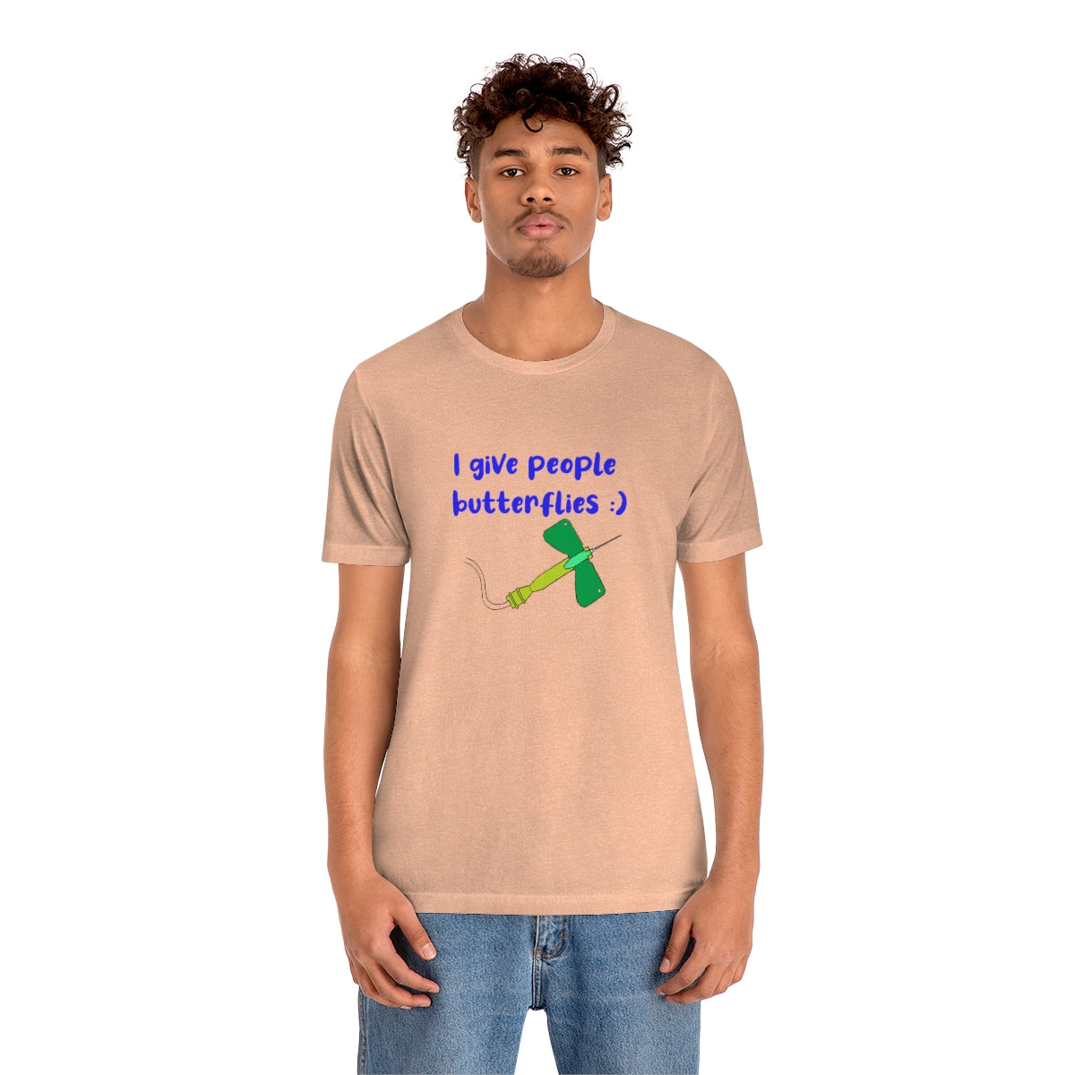 I Give People Butterflies Unisex Jersey Short Sleeve Tee