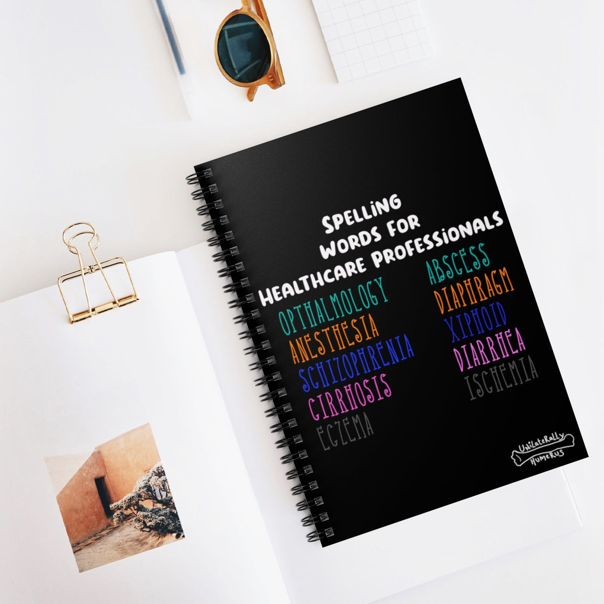 Spelling Words Spiral Notebook - Ruled Line