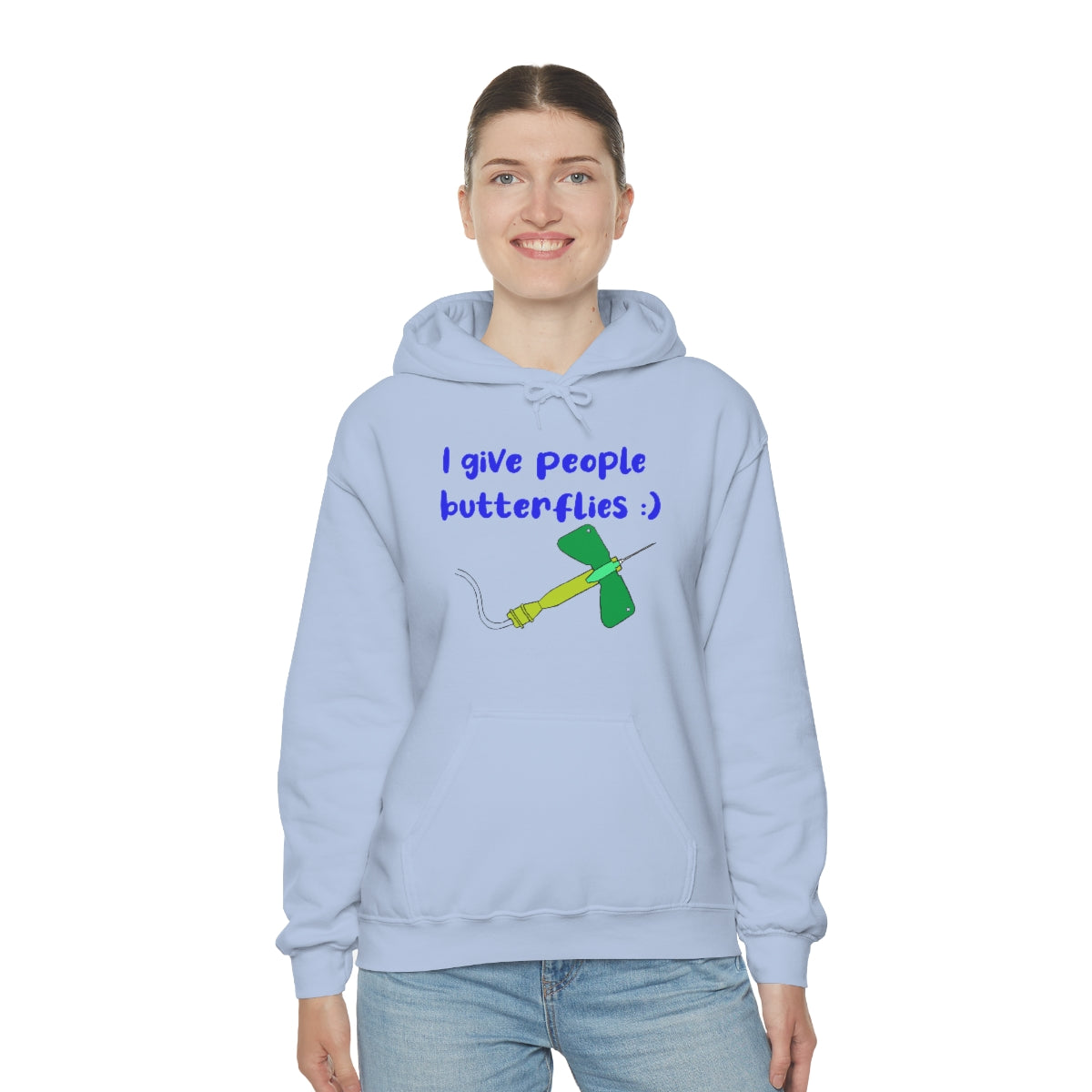 I Give People Butterflies Unisex Heavy Blend™ Hooded Sweatshirt