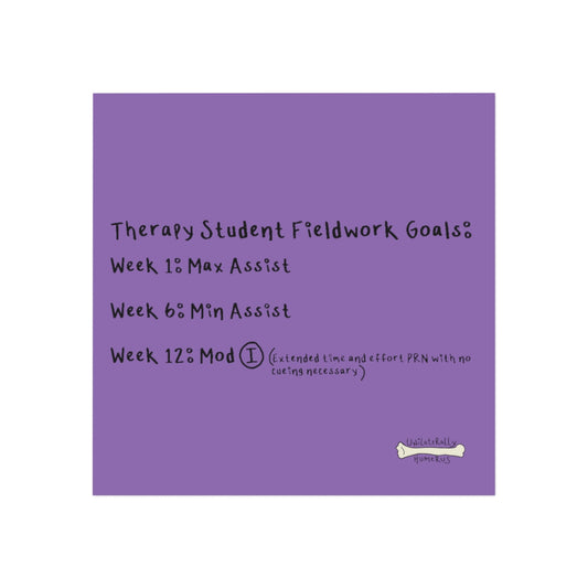 Therapy Student Fieldwork Goals Square Magnet
