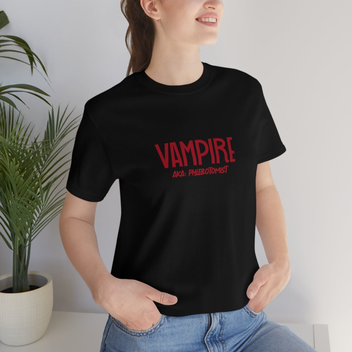 Vampire Phlebotomist Unisex Jersey Short Sleeve Tee