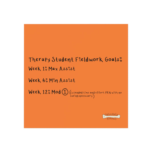 Therapy Student Fieldwork Goals Square Magnet