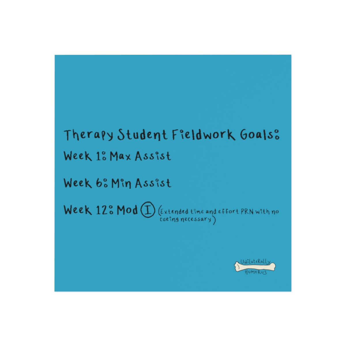 Therapy Student Fieldwork Goals Square Magnet