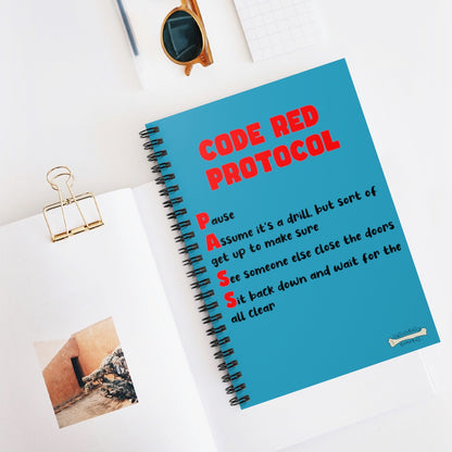 Code Red Protocol Spiral Notebook - Ruled Line