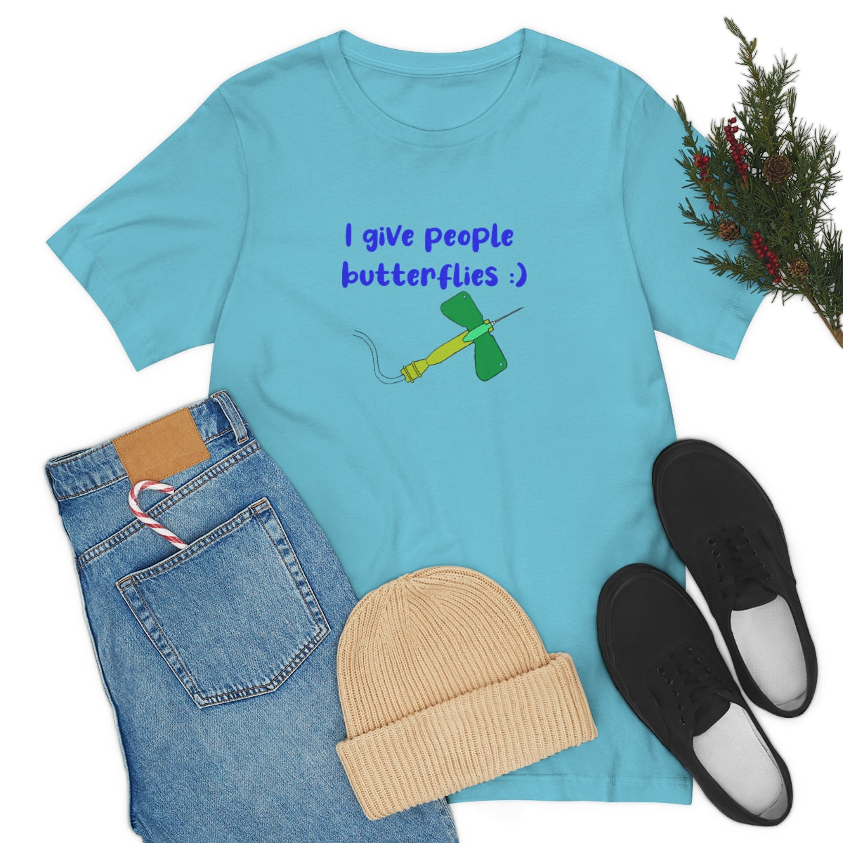 I Give People Butterflies Unisex Jersey Short Sleeve Tee