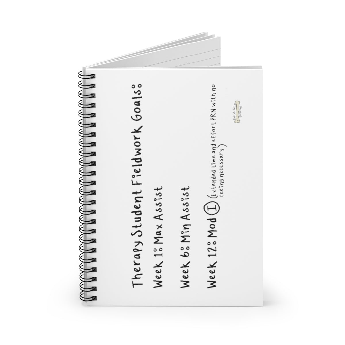 Therapy Student Fieldwork Goals Spiral Notebook