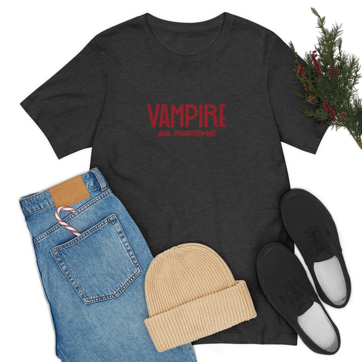 Vampire Phlebotomist Unisex Jersey Short Sleeve Tee