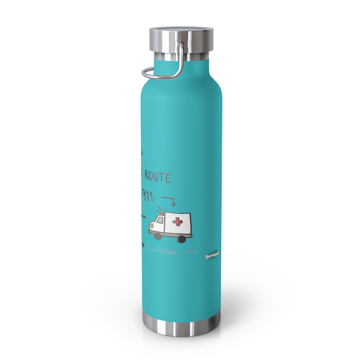 The Adenosine-ic Route Copper Vacuum Insulated Bottle, 22oz