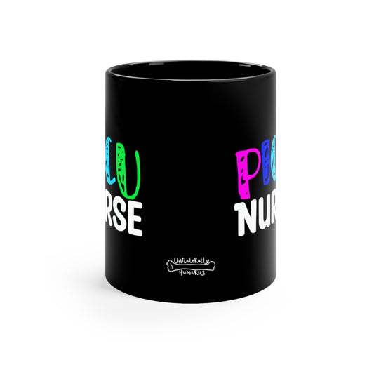 PICU Nurse 11oz Black Mug