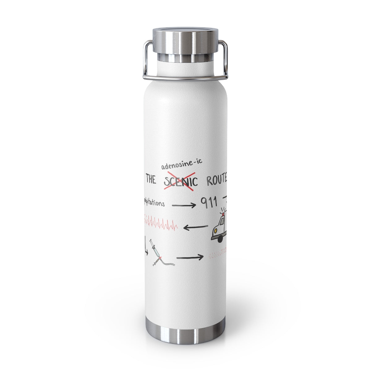 The Adenosine-ic Route Copper Vacuum Insulated Bottle, 22oz