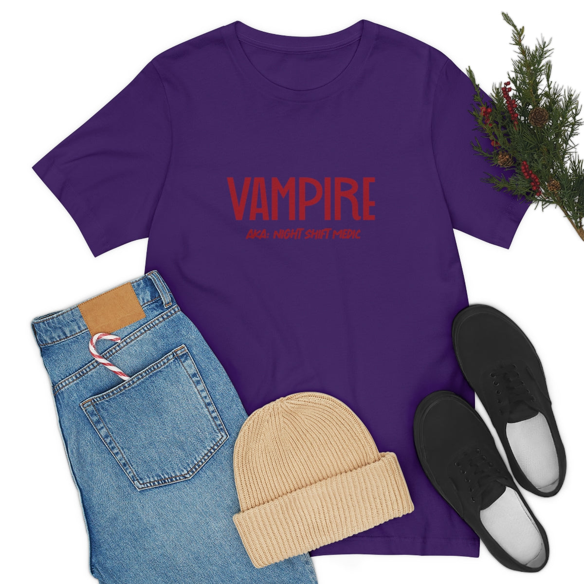 Vampire: AKA Night Shift Medic Unisex Jersey Short Sleeve Tee